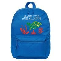 Turtle Coral Save The Coral Reef Environtal Protection Gift 16 in Basic Backpack