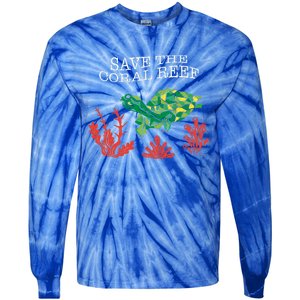 Turtle Coral Save The Coral Reef Environtal Protection Gift Tie-Dye Long Sleeve Shirt