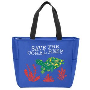 Turtle Coral Save The Coral Reef Environtal Protection Gift Zip Tote Bag