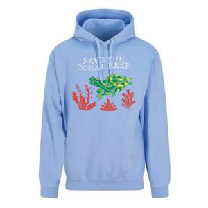 Turtle Coral Save The Coral Reef Environtal Protection Gift Unisex Surf Hoodie