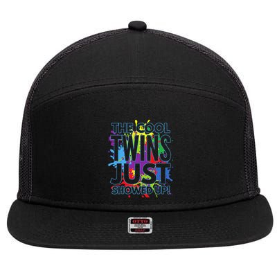 The Cool Twins Just Showed Up Funny Twins 7 Panel Mesh Trucker Snapback Hat