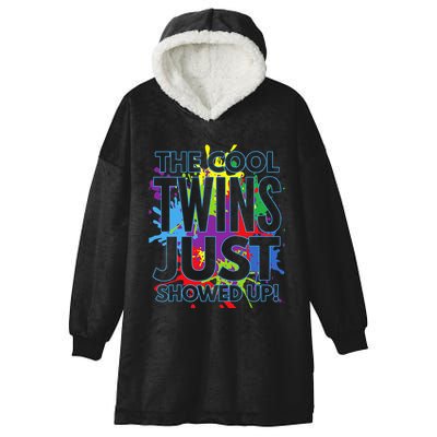 The Cool Twins Just Showed Up Funny Twins Hooded Wearable Blanket