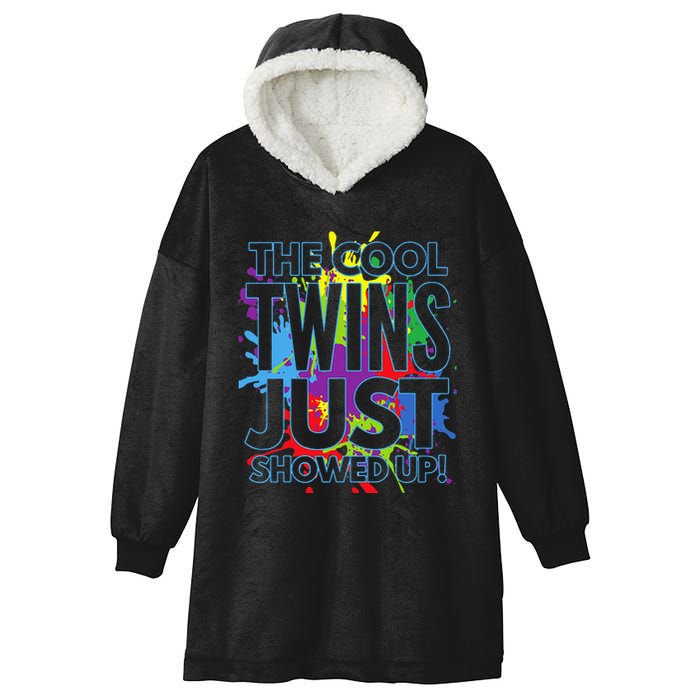 The Cool Twins Just Showed Up Funny Twins Hooded Wearable Blanket