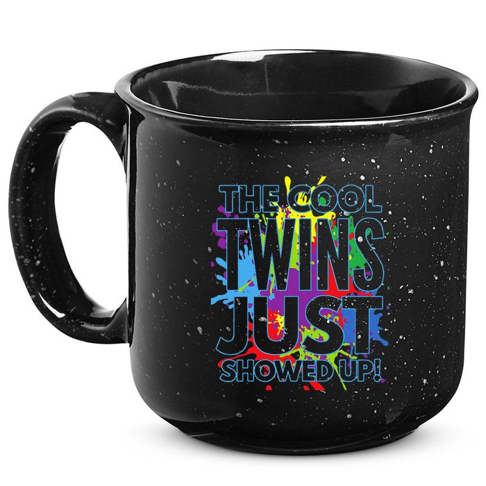 The Cool Twins Just Showed Up Funny Twins 15oz Campfire Ceramic Mug