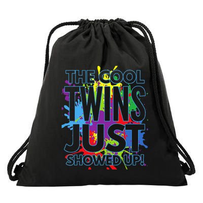 The Cool Twins Just Showed Up Funny Twins Drawstring Bag