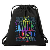 The Cool Twins Just Showed Up Funny Twins Drawstring Bag