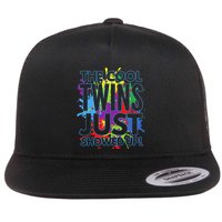 The Cool Twins Just Showed Up Funny Twins Flat Bill Trucker Hat