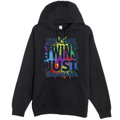 The Cool Twins Just Showed Up Funny Twins Premium Pullover Hoodie