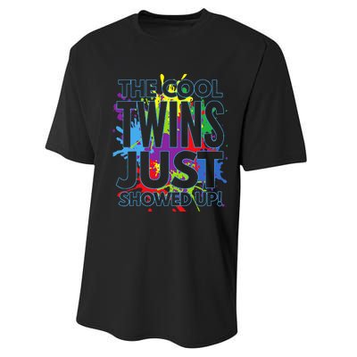 The Cool Twins Just Showed Up Funny Twins Performance Sprint T-Shirt