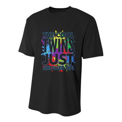 The Cool Twins Just Showed Up Funny Twins Youth Performance Sprint T-Shirt