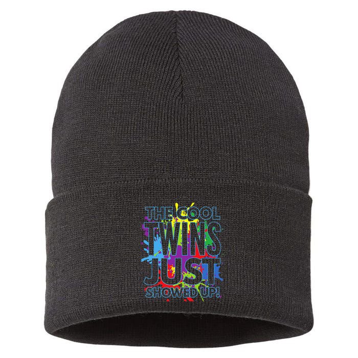The Cool Twins Just Showed Up Funny Twins Sustainable Knit Beanie