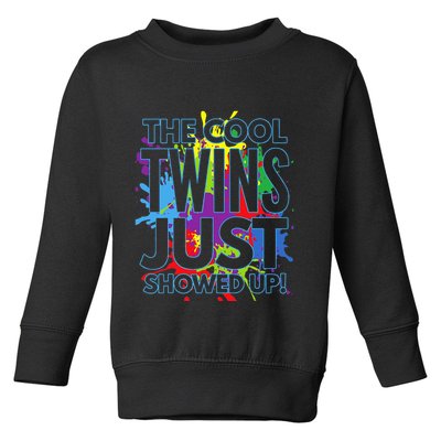 The Cool Twins Just Showed Up Funny Twins Toddler Sweatshirt