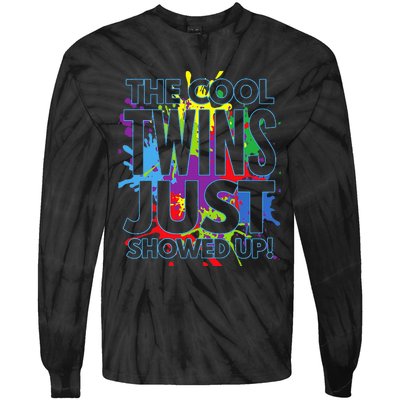 The Cool Twins Just Showed Up Funny Twins Tie-Dye Long Sleeve Shirt