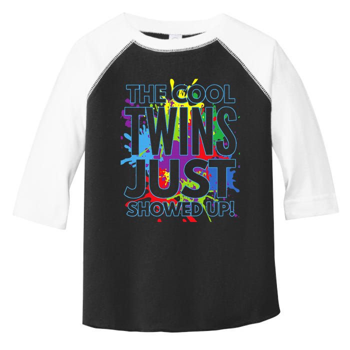 The Cool Twins Just Showed Up Funny Twins Toddler Fine Jersey T-Shirt