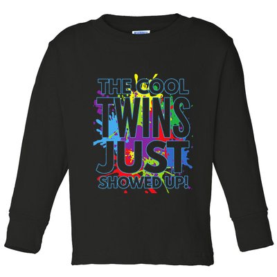 The Cool Twins Just Showed Up Funny Twins Toddler Long Sleeve Shirt