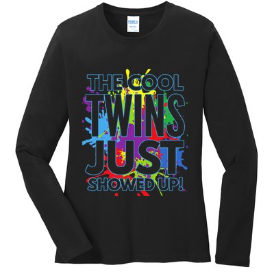The Cool Twins Just Showed Up Funny Twins Ladies Long Sleeve Shirt