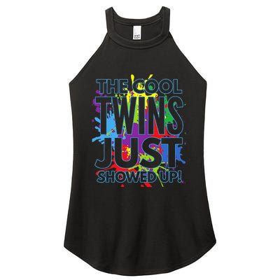 The Cool Twins Just Showed Up Funny Twins Women's Perfect Tri Rocker Tank