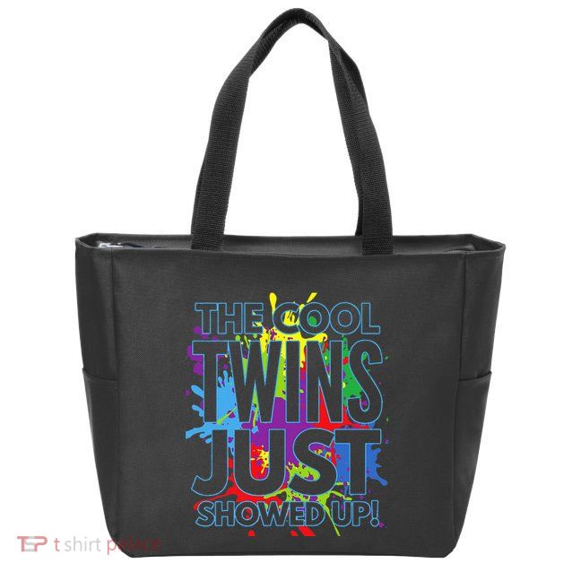 The Cool Twins Just Showed Up Funny Twins Zip Tote Bag