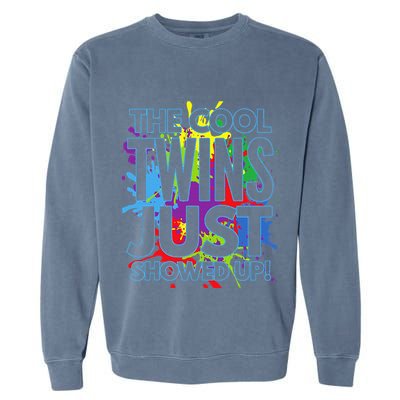 The Cool Twins Just Showed Up Funny Twins Garment-Dyed Sweatshirt