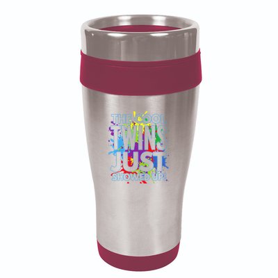 The Cool Twins Just Showed Up Funny Twins 16oz Travel Tumbler