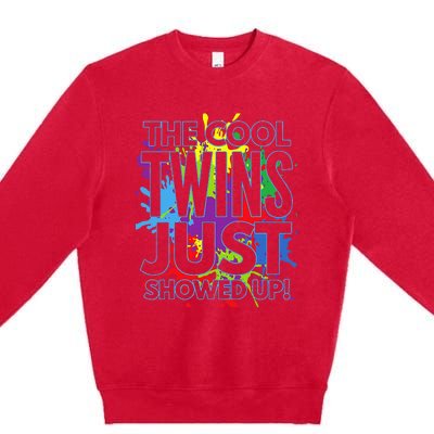 The Cool Twins Just Showed Up Funny Twins Premium Crewneck Sweatshirt