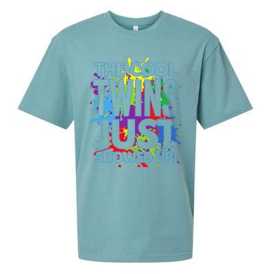 The Cool Twins Just Showed Up Funny Twins Sueded Cloud Jersey T-Shirt