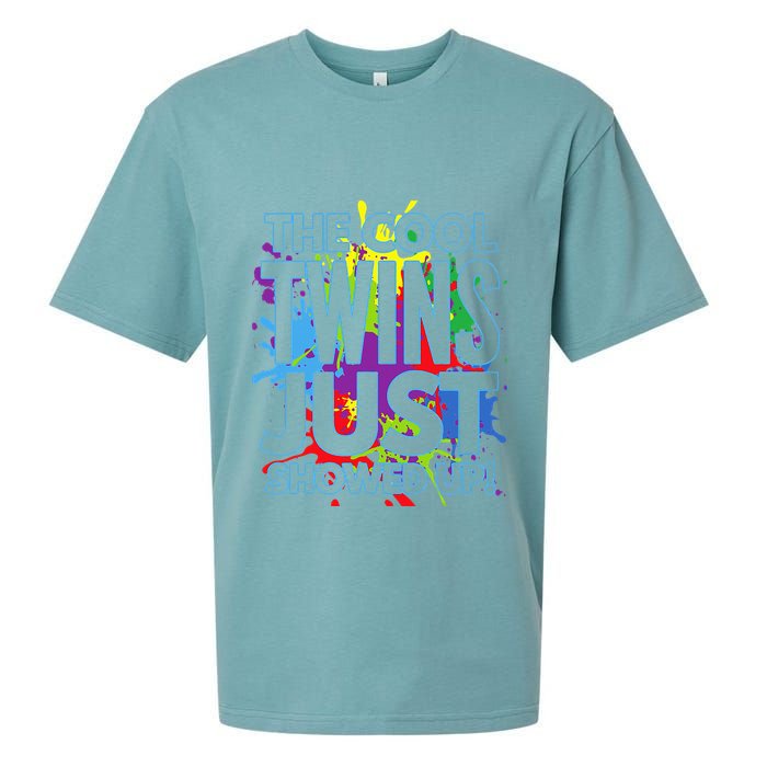 The Cool Twins Just Showed Up Funny Twins Sueded Cloud Jersey T-Shirt
