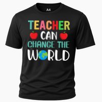 Teachercan Change The World Back To School Cooling Performance Crew T-Shirt