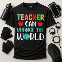 Teachercan Change The World Back To School Cooling Performance Crew T-Shirt