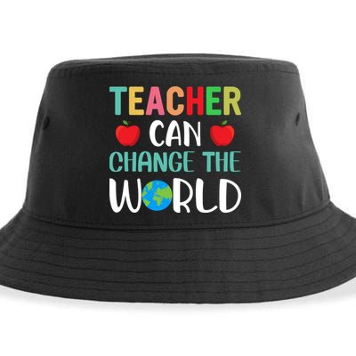 Teachercan Change The World Back To School Sustainable Bucket Hat