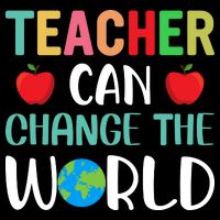 Teachercan Change The World Back To School Drawstring Bag