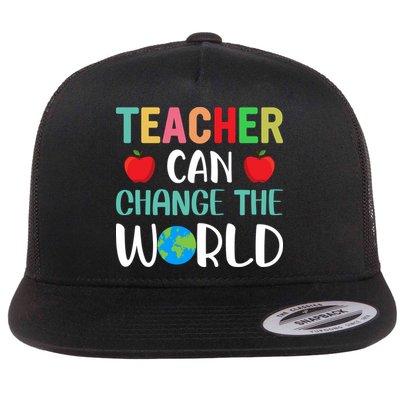 Teachercan Change The World Back To School Flatbill Hat