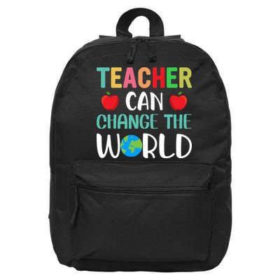 Teachercan Change The World Back To School 16 in Basic Backpack