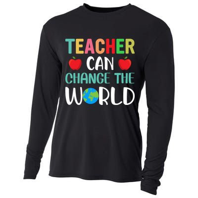 Teachercan Change The World Back To School Cooling Performance Long Sleeve Crew