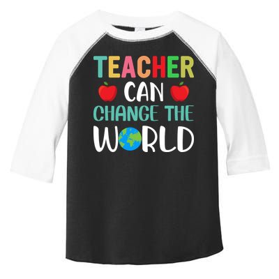 Teachercan Change The World Back To School Toddler Fine Jersey T-Shirt