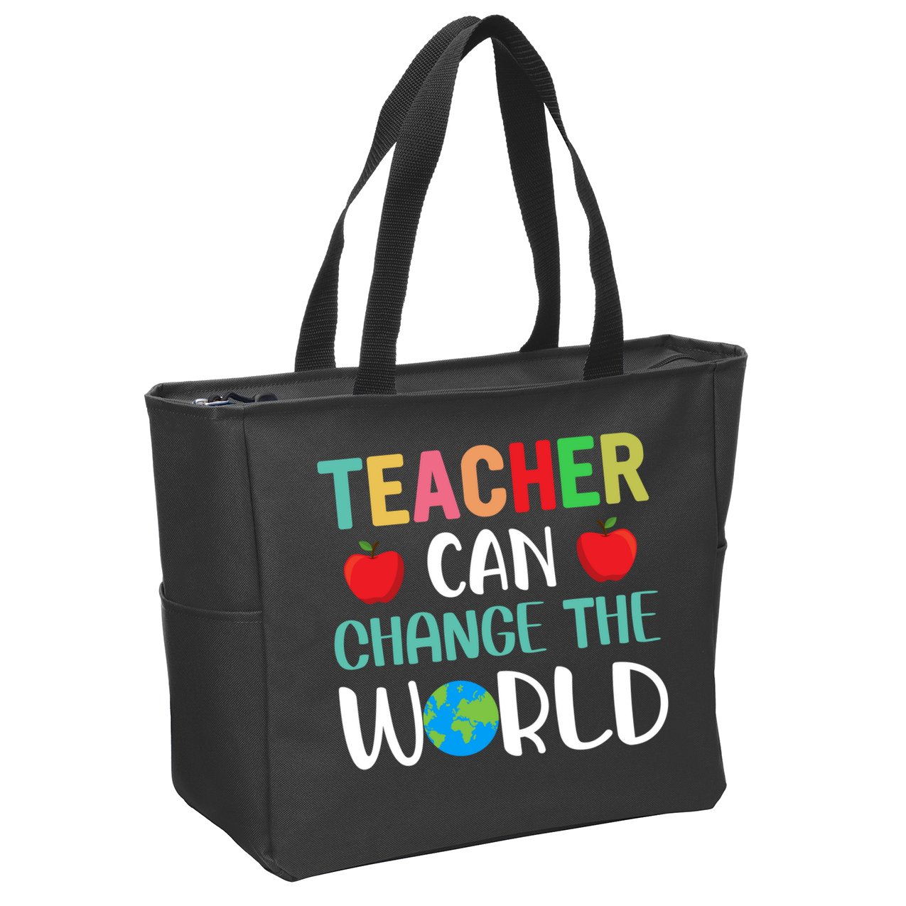 Teachercan Change The World Back To School Zip Tote Bag