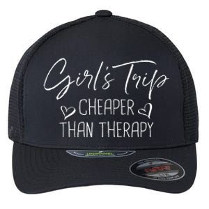 Trip Cheaper Than A Therapy Funny Bachelorette Flexfit Unipanel Trucker Cap