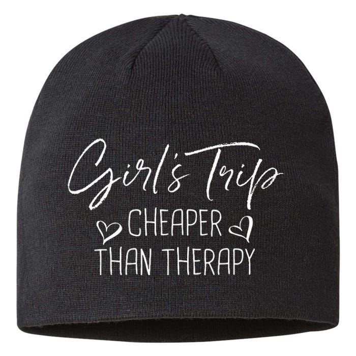 Trip Cheaper Than A Therapy Funny Bachelorette Sustainable Beanie