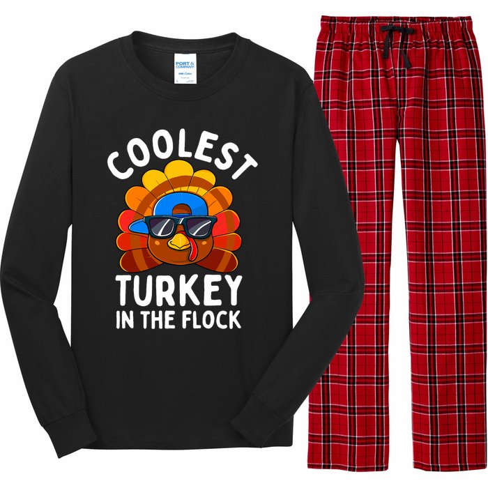 Thanksgiving Coolest Turkey In The Flock Long Sleeve Pajama Set