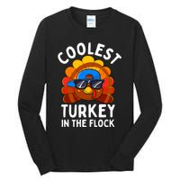 Thanksgiving Coolest Turkey In The Flock Tall Long Sleeve T-Shirt