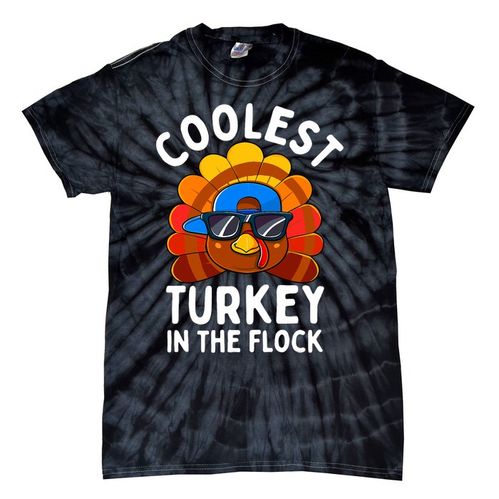 Thanksgiving Coolest Turkey In The Flock Tie-Dye T-Shirt