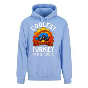 Thanksgiving Coolest Turkey In The Flock Unisex Surf Hoodie