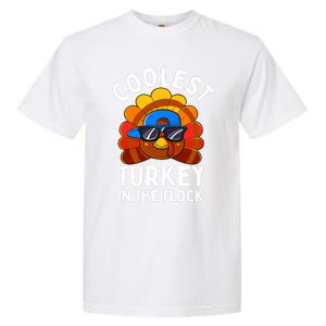 Thanksgiving Coolest Turkey In The Flock Garment-Dyed Heavyweight T-Shirt