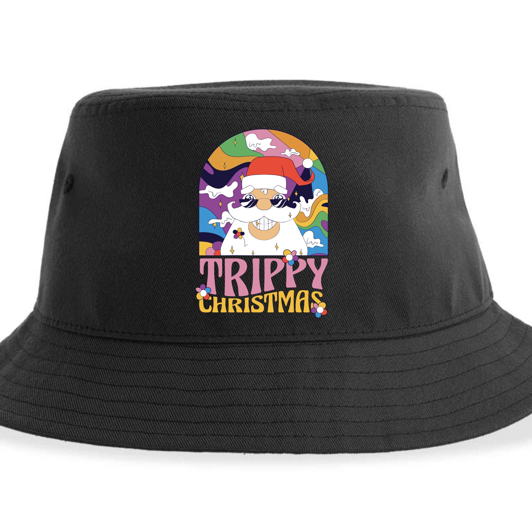 Trippy Christmas Sustainable Bucket Hat