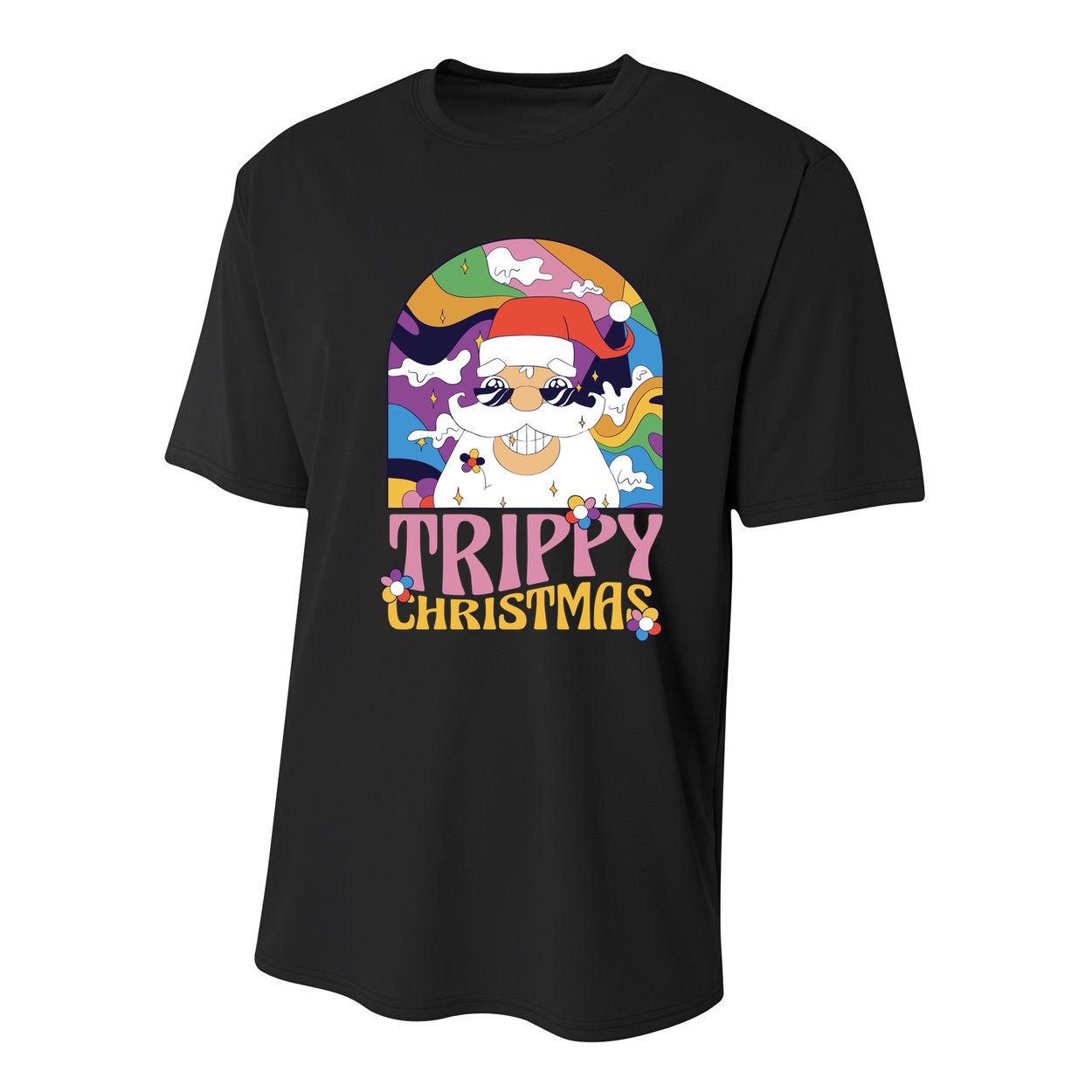 Trippy Christmas Youth Performance Sprint T-Shirt