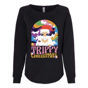 Trippy Christmas Womens California Wash Sweatshirt