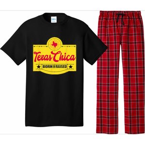 Texas Chica Texas Born & Raised Chick Womens Parody Pajama Set