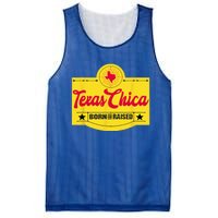 Texas Chica Texas Born & Raised Chick Womens Parody Mesh Reversible Basketball Jersey Tank