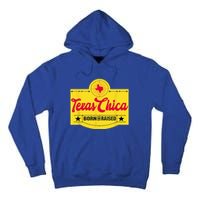 Texas Chica Texas Born & Raised Chick Womens Parody Tall Hoodie