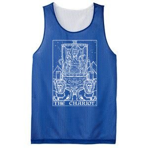 The Chariot Tarot Card Mummy Halloween Egyptian Witch Horror Gift Mesh Reversible Basketball Jersey Tank